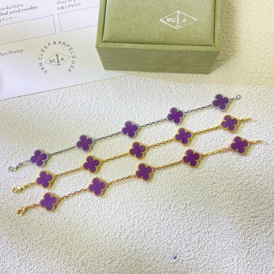 [Rose Tomorrow] CLOVER 5 MOTIF VIOLET BRACELET COLLECTION