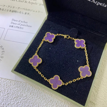 [Rose Tomorrow] CLOVER 5 MOTIF VIOLET BRACELET COLLECTION