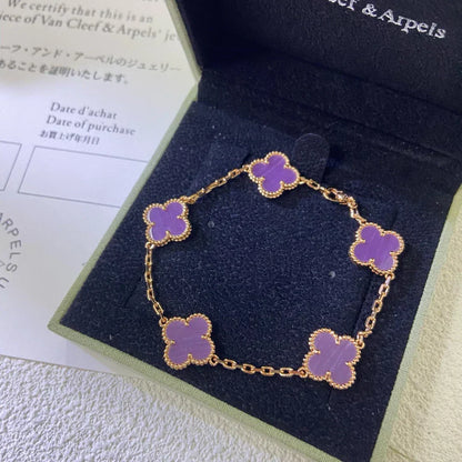 [Rose Tomorrow] CLOVER 5 MOTIF VIOLET BRACELET COLLECTION