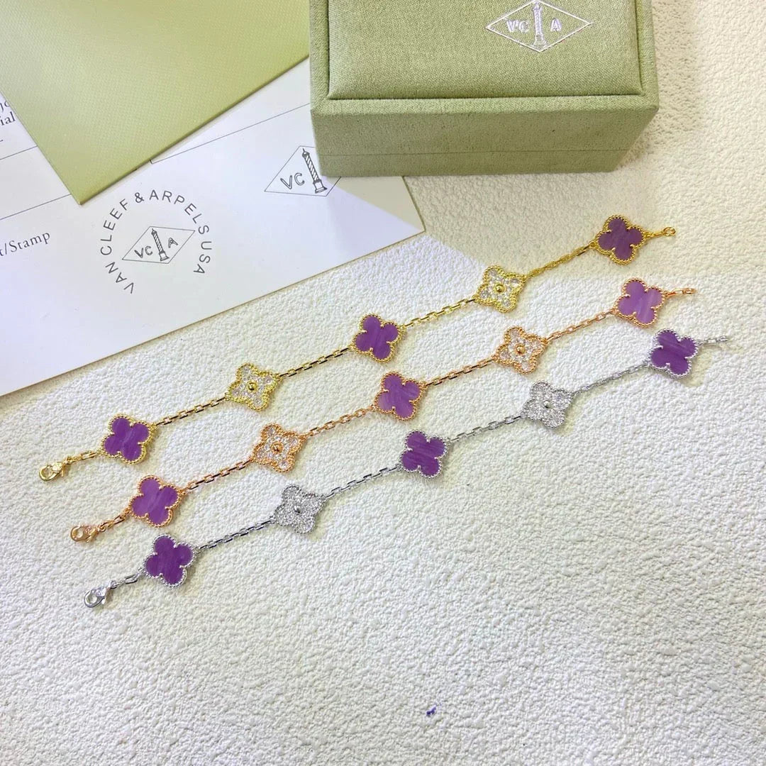 [Rose Tomorrow] CLOVER 5 MOTIF VIOLET BRACELET COLLECTION