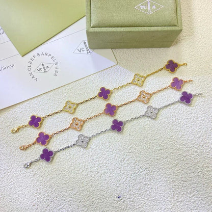 [Rose Tomorrow] CLOVER 5 MOTIF VIOLET BRACELET COLLECTION