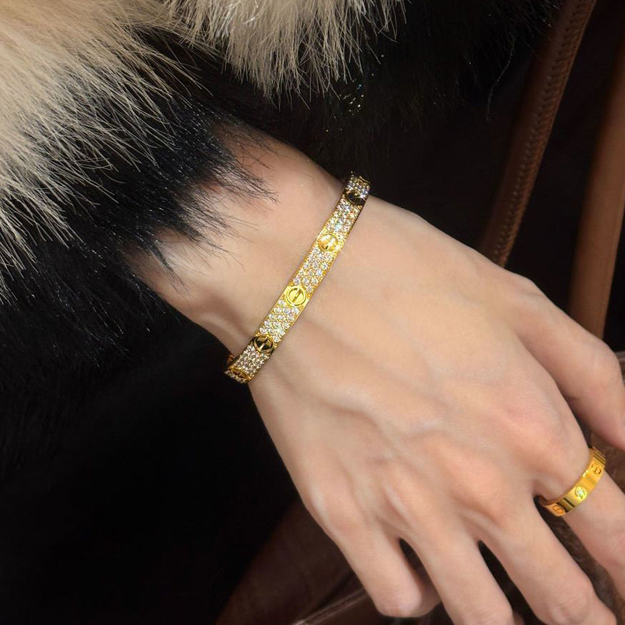 [Rose Tomorrow]LOVE BRACELET 6.1MM DIAMOND-PAVED