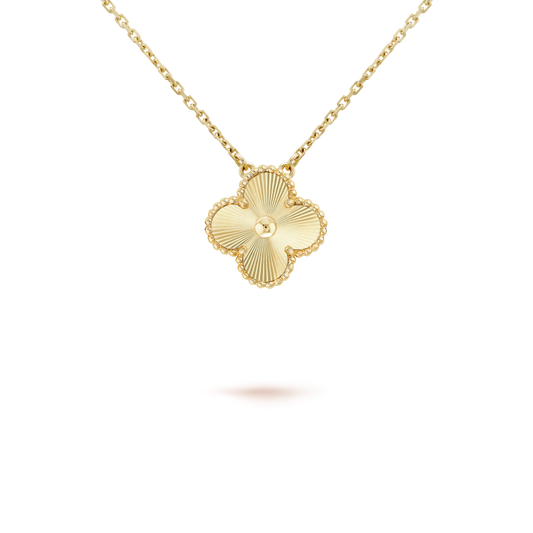 [Rose Tomorrow]CLOVER 15MM LASER NECKLACE AND BOX