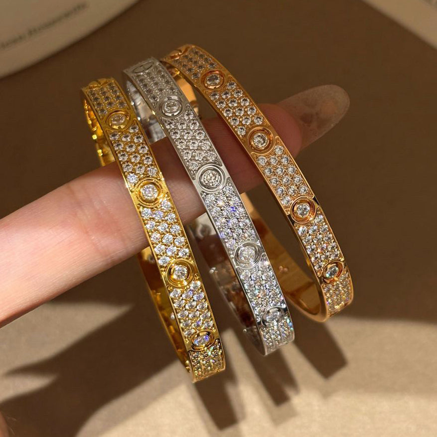 [Rose Tomorrow]LOVE BRACELET 6.1MM DIAMOND-PAVED 10 BIG DIAMONDS
