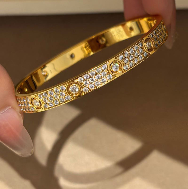 [Rose Tomorrow]LOVE BRACELET 6.1MM DIAMOND-PAVED 10 BIG DIAMONDS