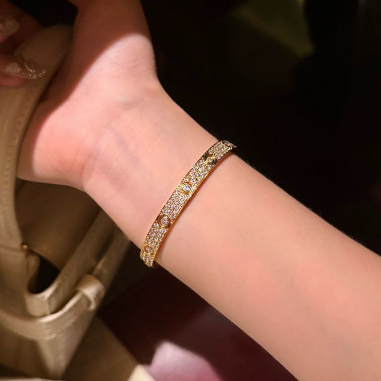 [Rose Tomorrow]LOVE BRACELET 6.1MM DIAMOND-PAVED 10 BIG DIAMONDS