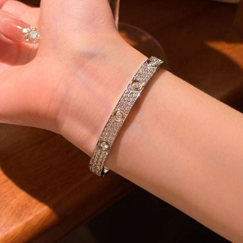 [Rose Tomorrow]LOVE BRACELET 6.1MM DIAMOND-PAVED 10 BIG DIAMONDS