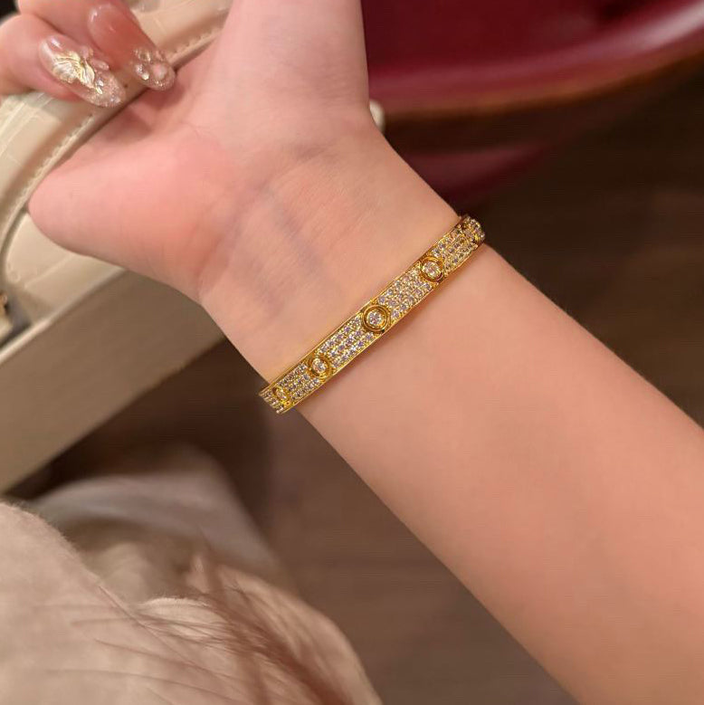 [Rose Tomorrow]LOVE BRACELET 6.1MM DIAMOND-PAVED 10 BIG DIAMONDS