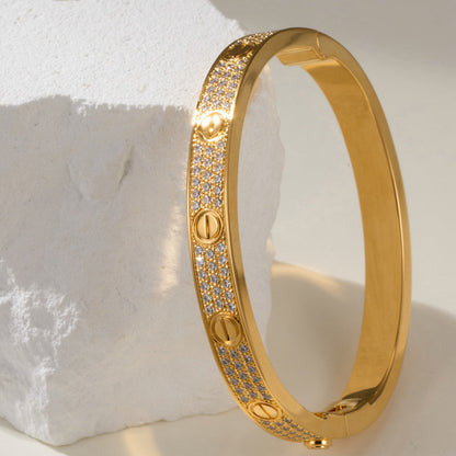 [Rose Tomorrow]LOVE BRACELET 6.1MM DIAMOND-PAVED