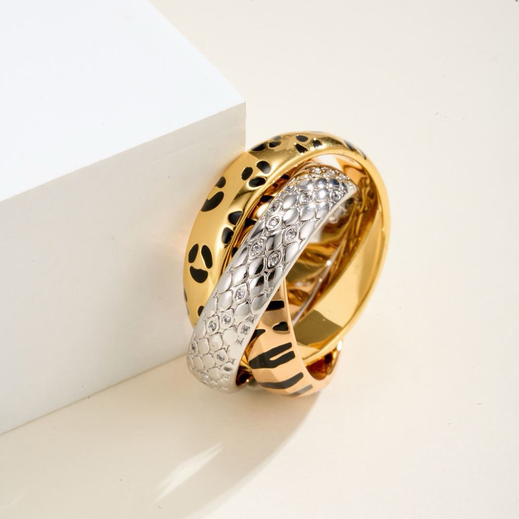 [Rose Tomorrow]TRINITY  RING LEOPARD PRINT