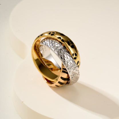 [Rose Tomorrow]TRINITY  RING LEOPARD PRINT