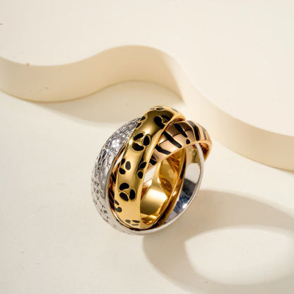 [Rose Tomorrow]TRINITY  RING LEOPARD PRINT