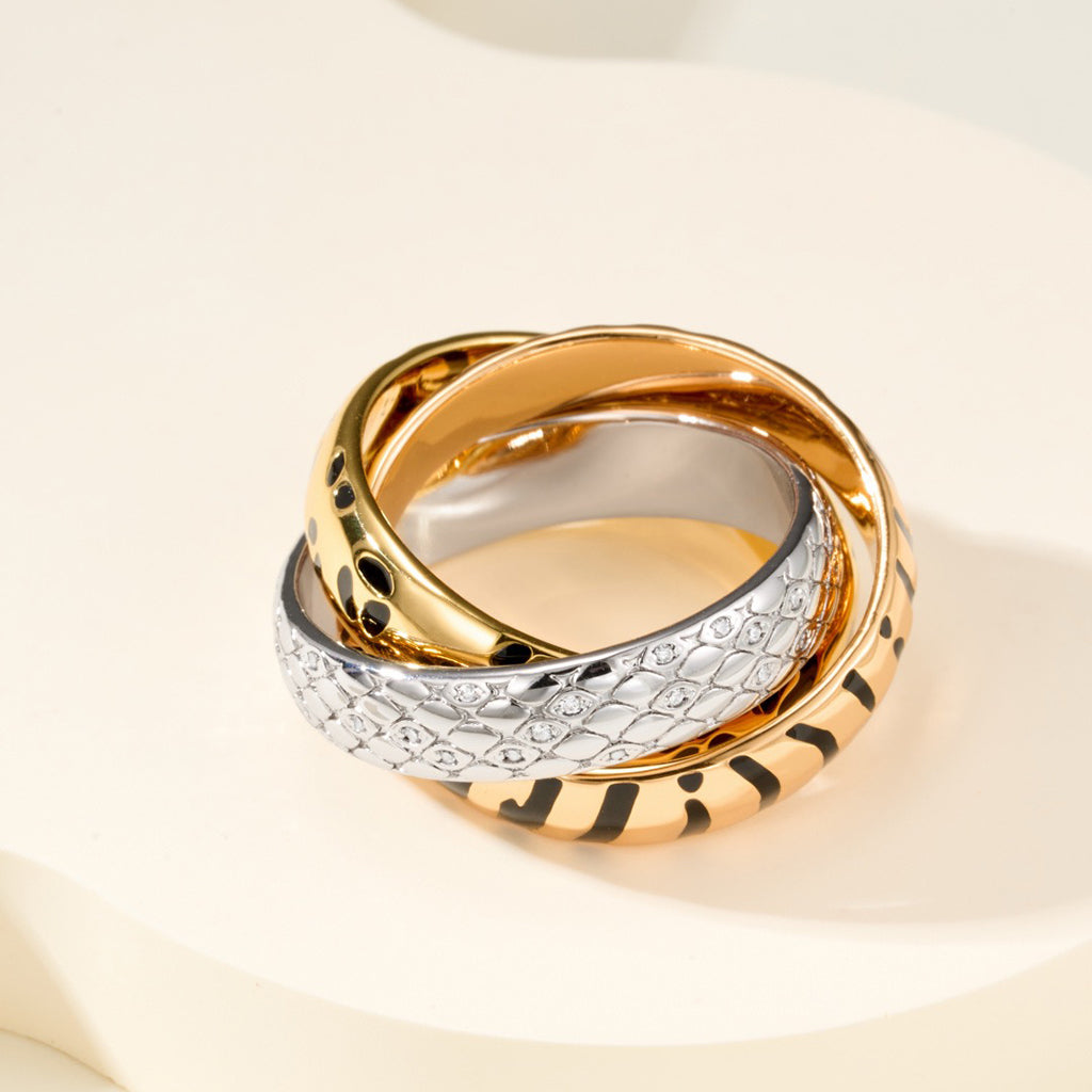 [Rose Tomorrow]TRINITY  RING LEOPARD PRINT