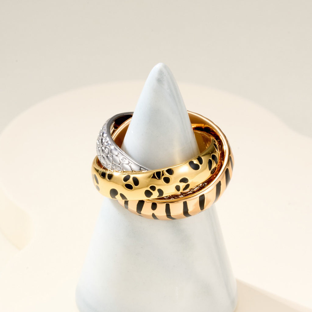 [Rose Tomorrow]TRINITY  RING LEOPARD PRINT