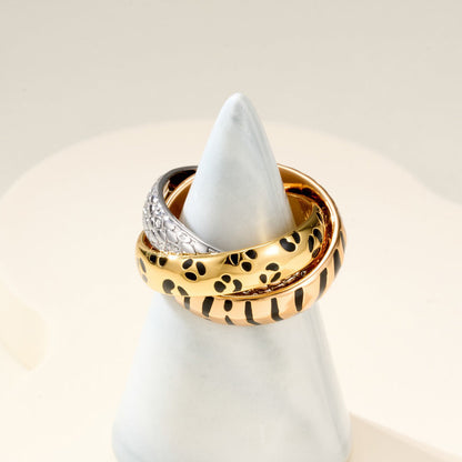 [Rose Tomorrow]TRINITY  RING LEOPARD PRINT
