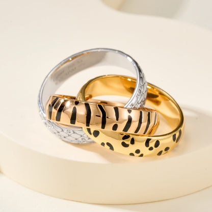 [Rose Tomorrow]TRINITY  RING LEOPARD PRINT