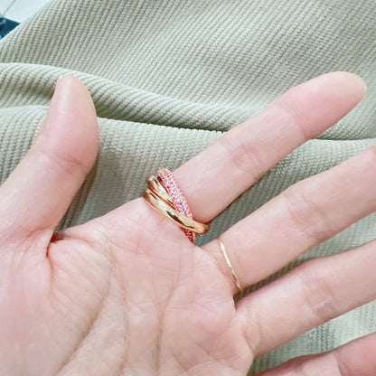 [Rose Tomorrow]TRINITY 3.2MM RING PINK DIAMOND
