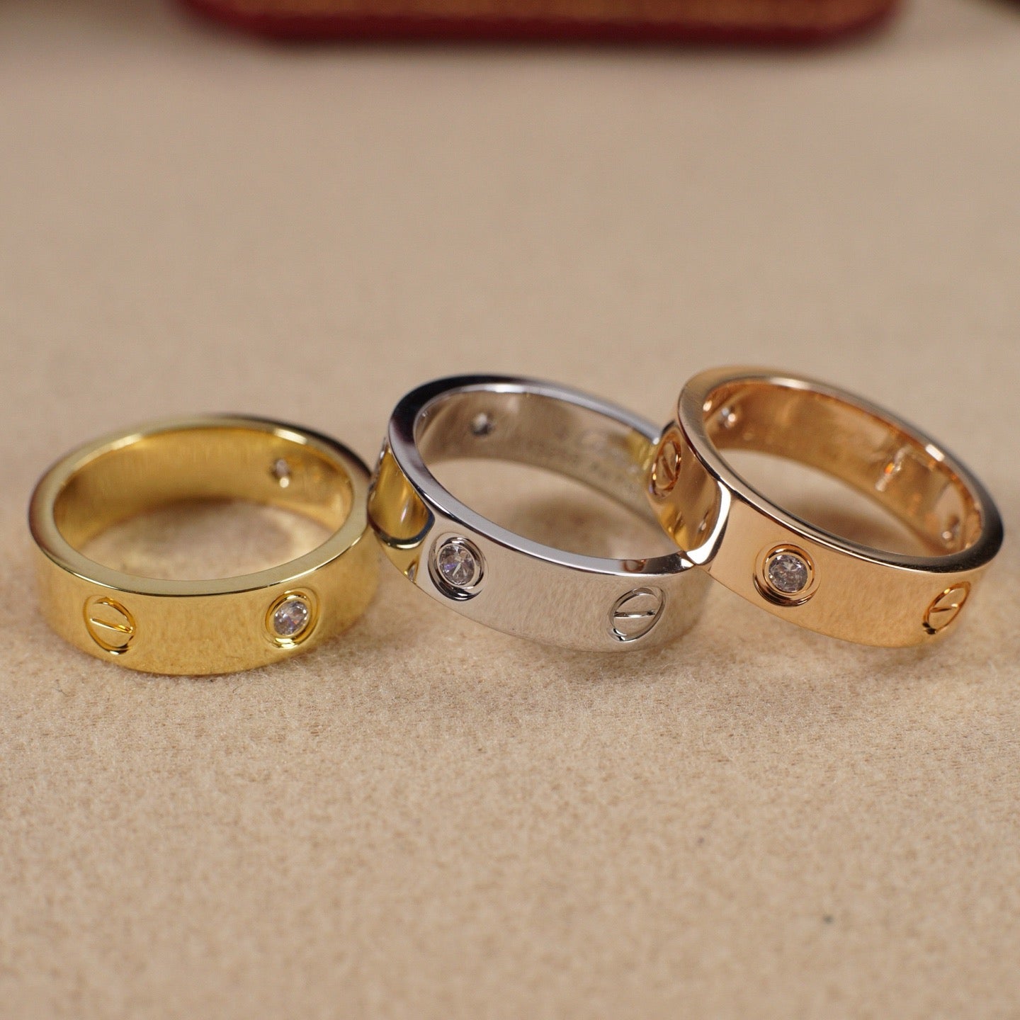 [Rose Tomorrow]LOVE 5.5MM 3 DIAMOND RING