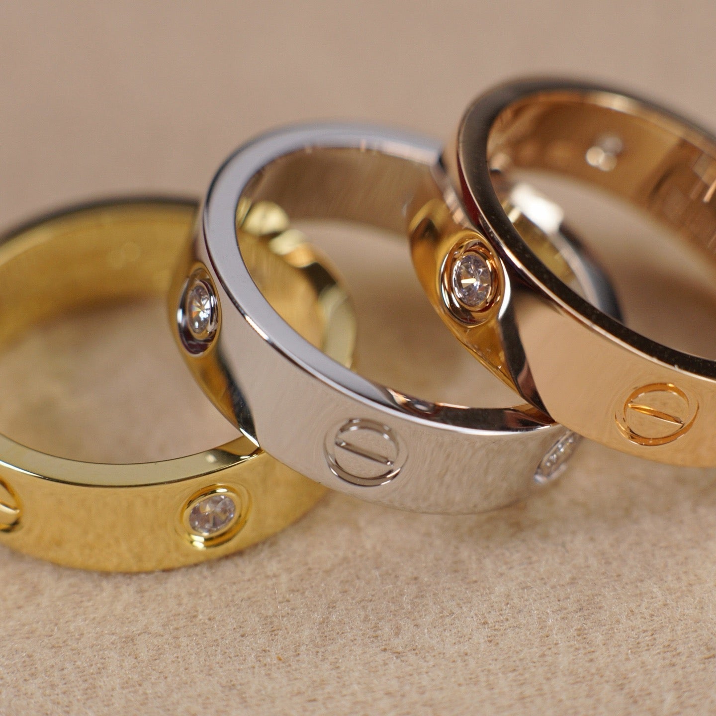 [Rose Tomorrow]LOVE 5.5MM 3 DIAMOND RING