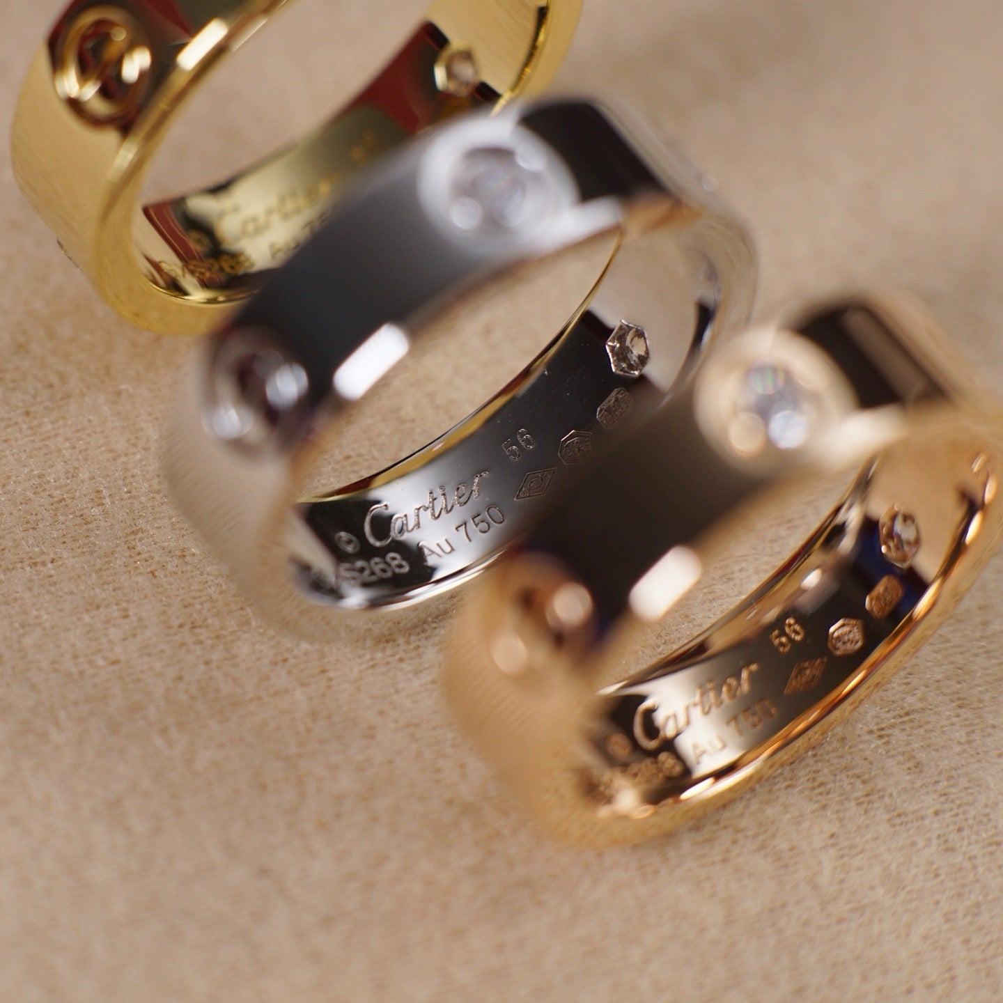[Rose Tomorrow]LOVE 5.5MM 3 DIAMOND RING