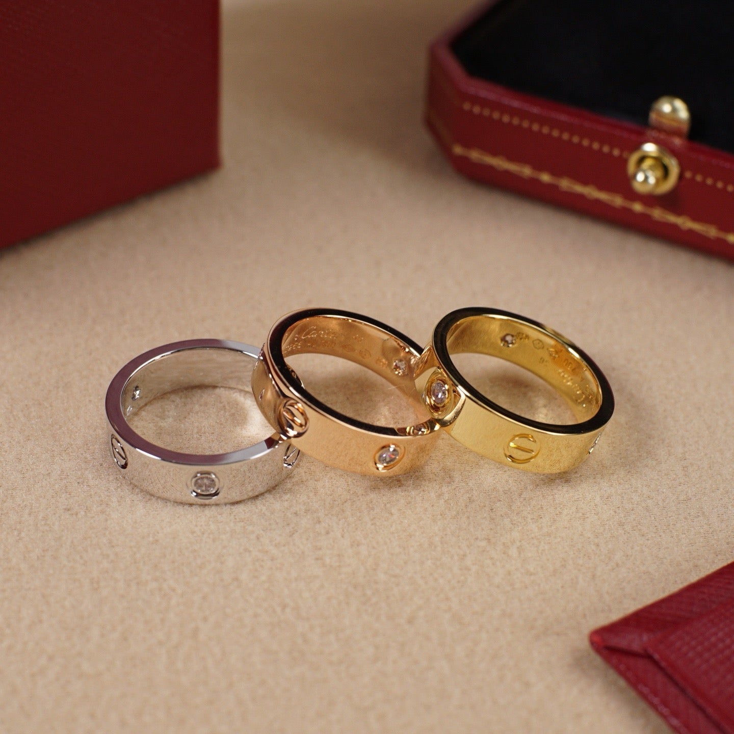 [Rose Tomorrow]LOVE 5.5MM 3 DIAMOND RING