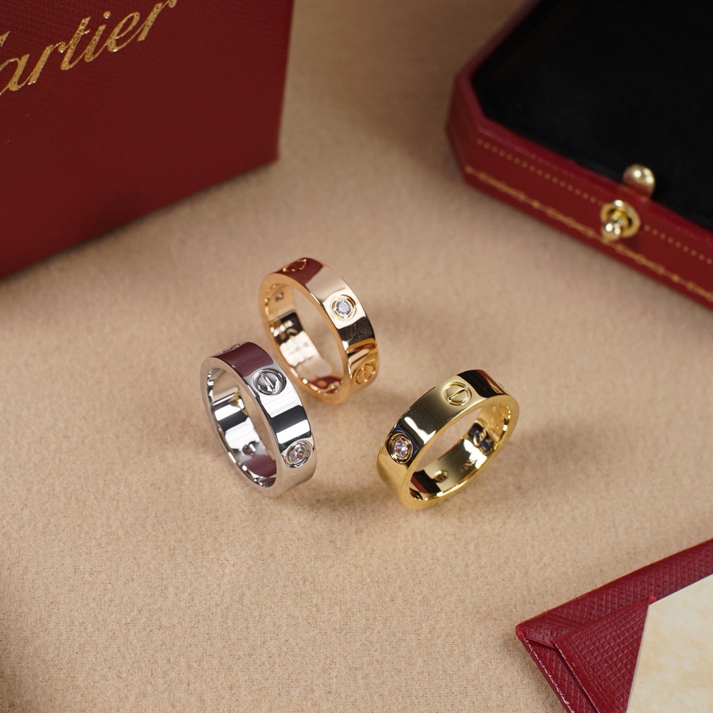[Rose Tomorrow]LOVE 5.5MM 3 DIAMOND RING