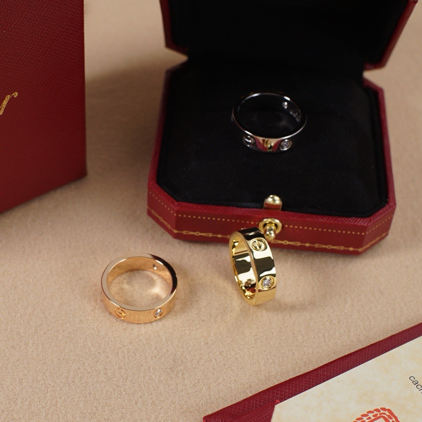 [Rose Tomorrow]LOVE 5.5MM 3 DIAMOND RING