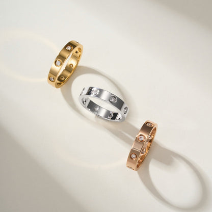 [Rose Tomorrow]LOVE 4MM 8 DIAMOND RING