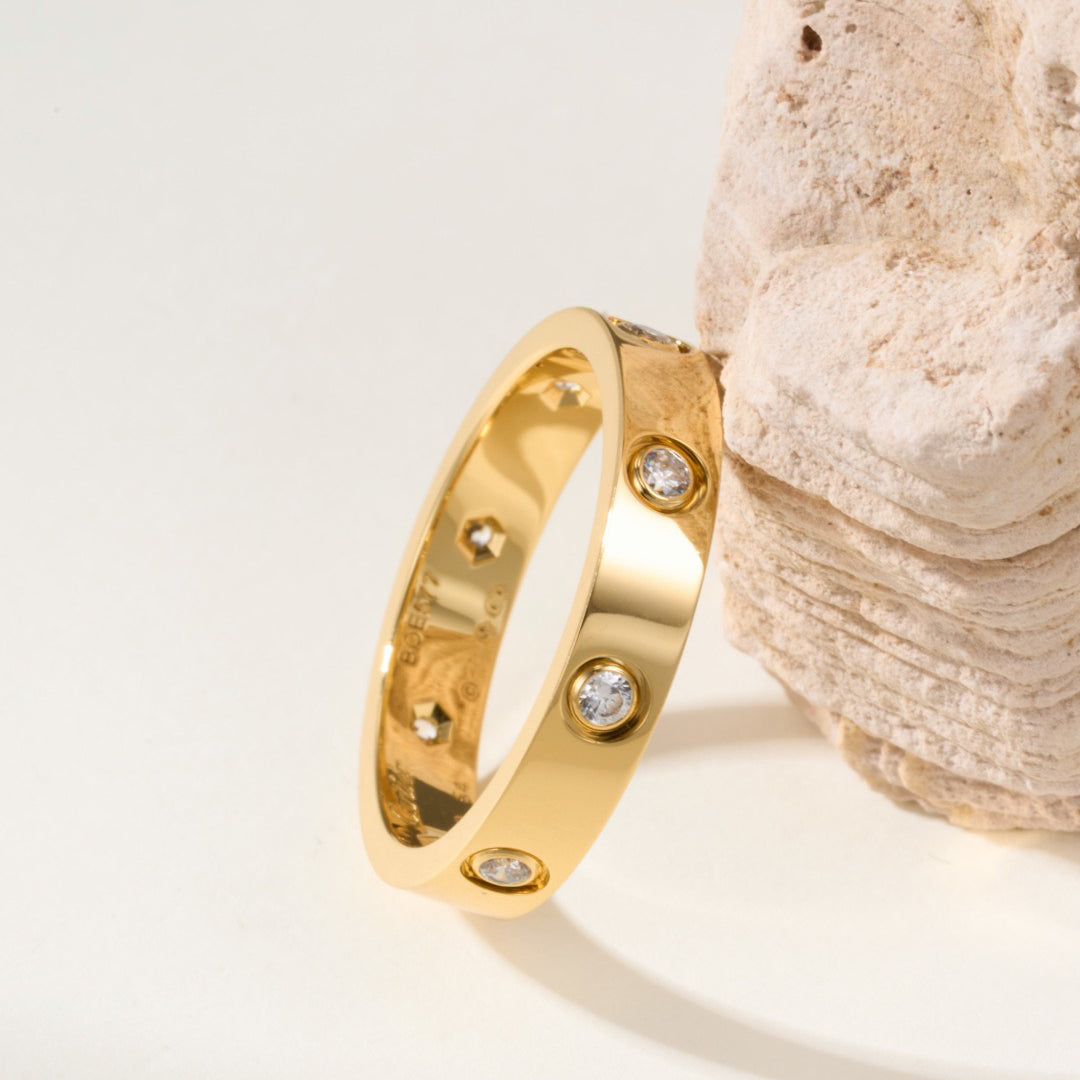 [Rose Tomorrow]LOVE 4MM 8 DIAMOND RING