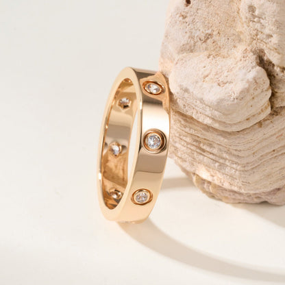[Rose Tomorrow]LOVE 4MM 8 DIAMOND RING