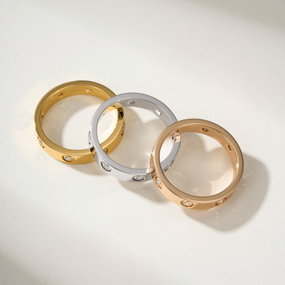 [Rose Tomorrow]LOVE 4MM 8 DIAMOND RING