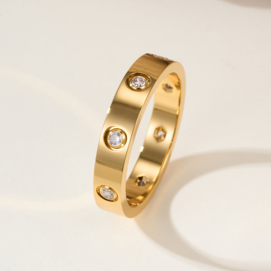 [Rose Tomorrow]LOVE 4MM 8 DIAMOND RING