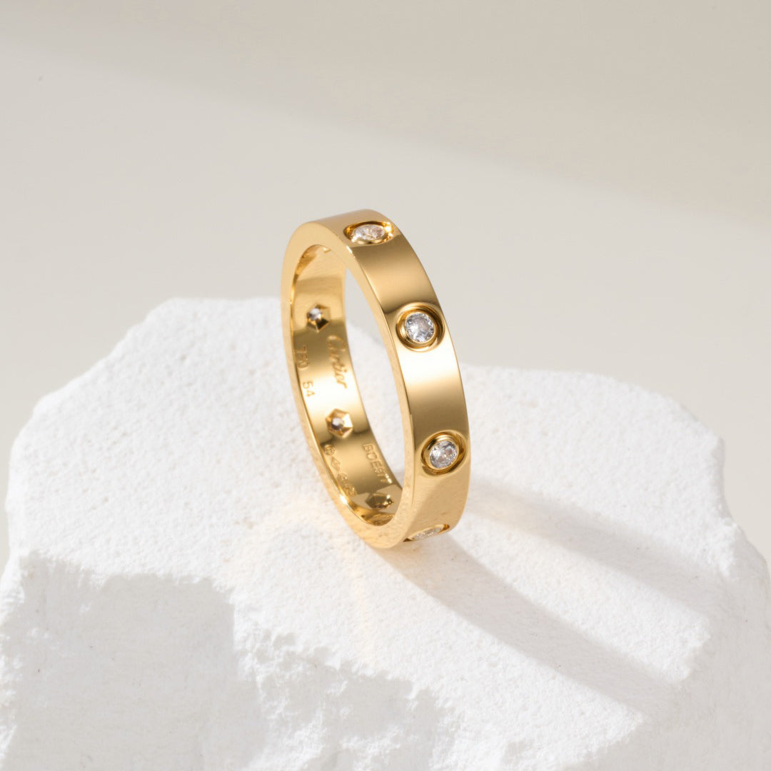 [Rose Tomorrow]LOVE 4MM 8 DIAMOND RING