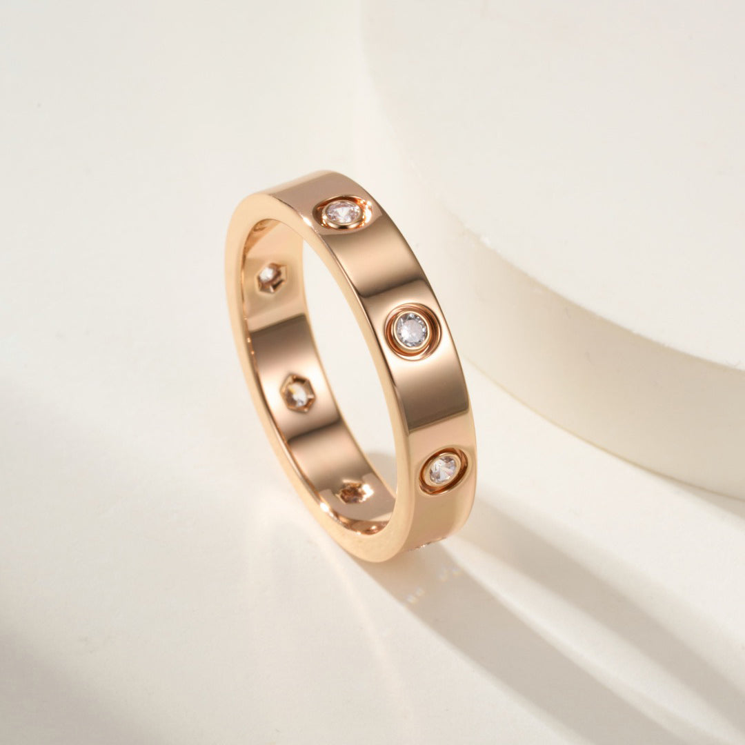 [Rose Tomorrow]LOVE 4MM 8 DIAMOND RING