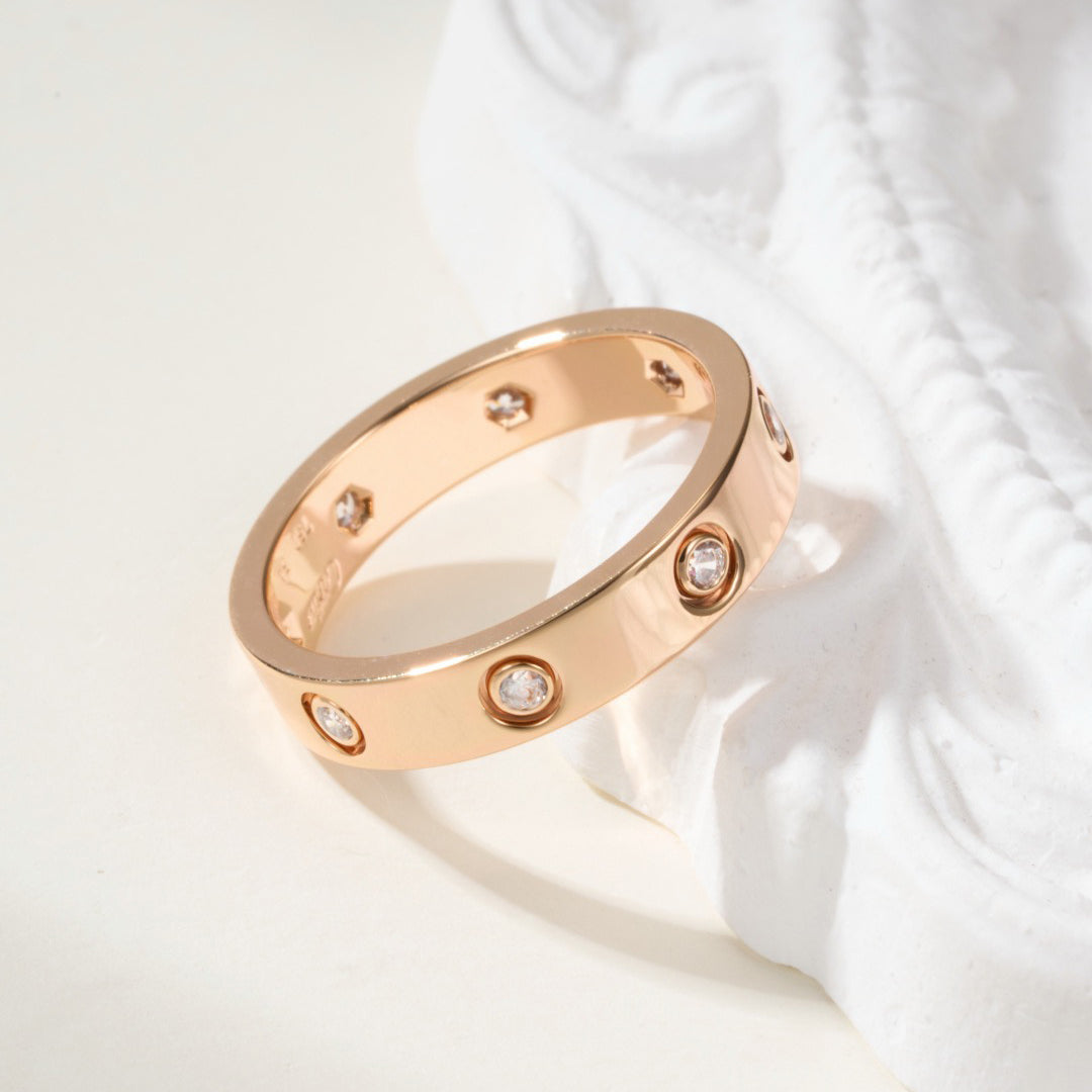 [Rose Tomorrow]LOVE 4MM 8 DIAMOND RING