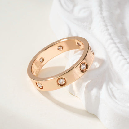 [Rose Tomorrow]LOVE 4MM 8 DIAMOND RING