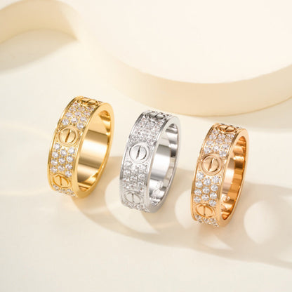 [Rose Tomorrow]LOVE RING 5.5MM DIAMONDS PAVED