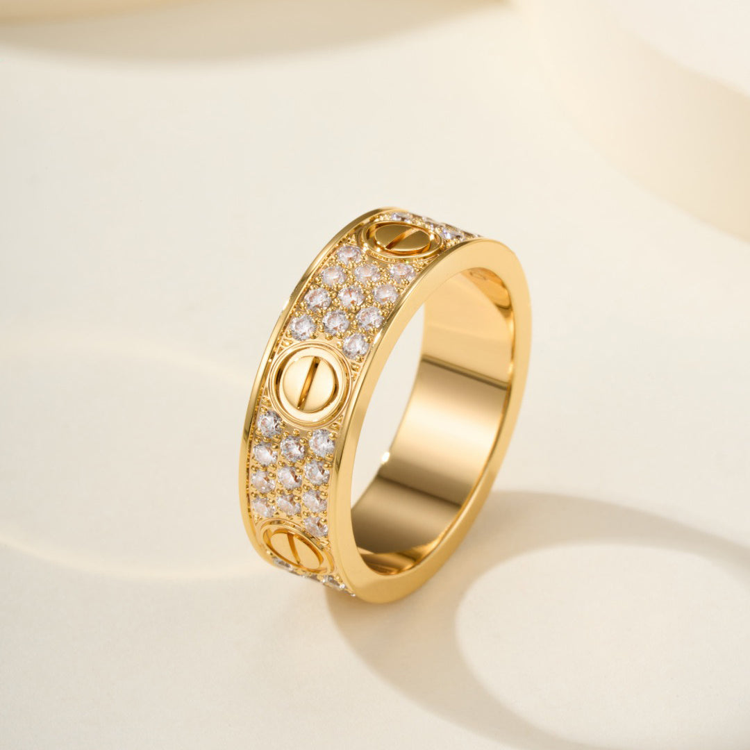 [Rose Tomorrow]LOVE RING 5.5MM DIAMONDS PAVED