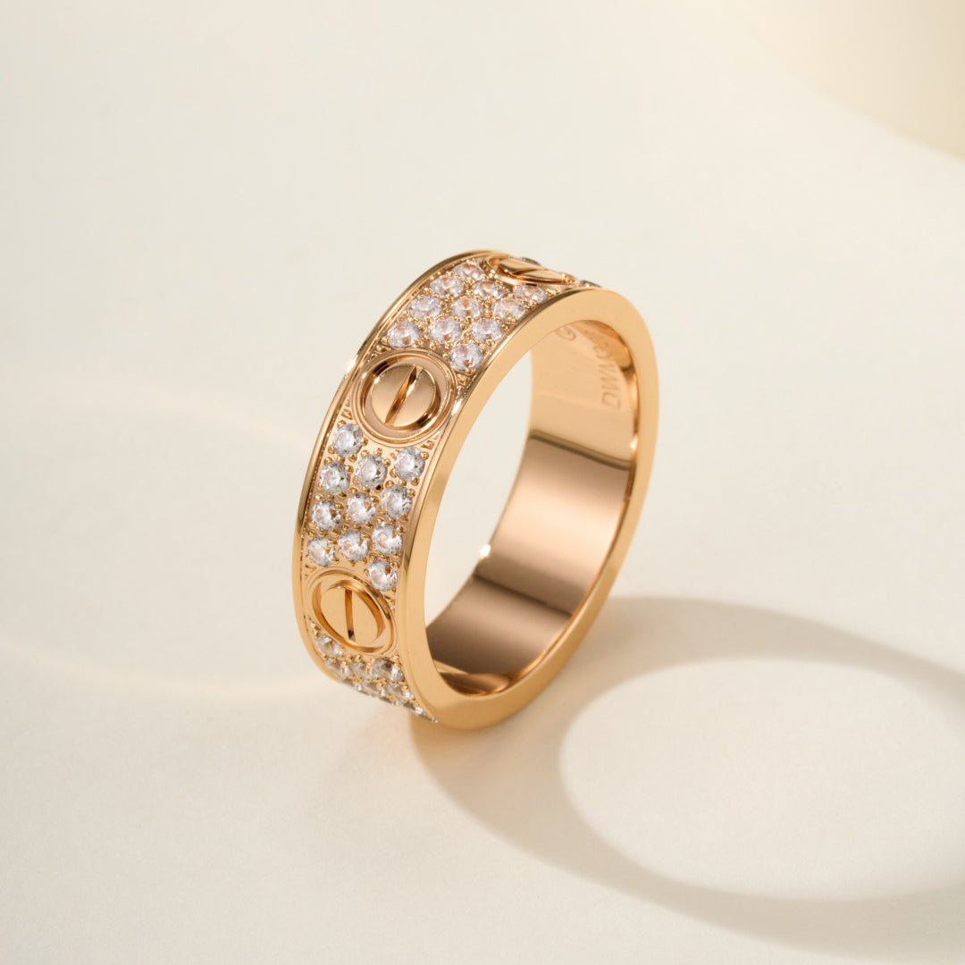 [Rose Tomorrow]LOVE RING 5.5MM DIAMONDS PAVED