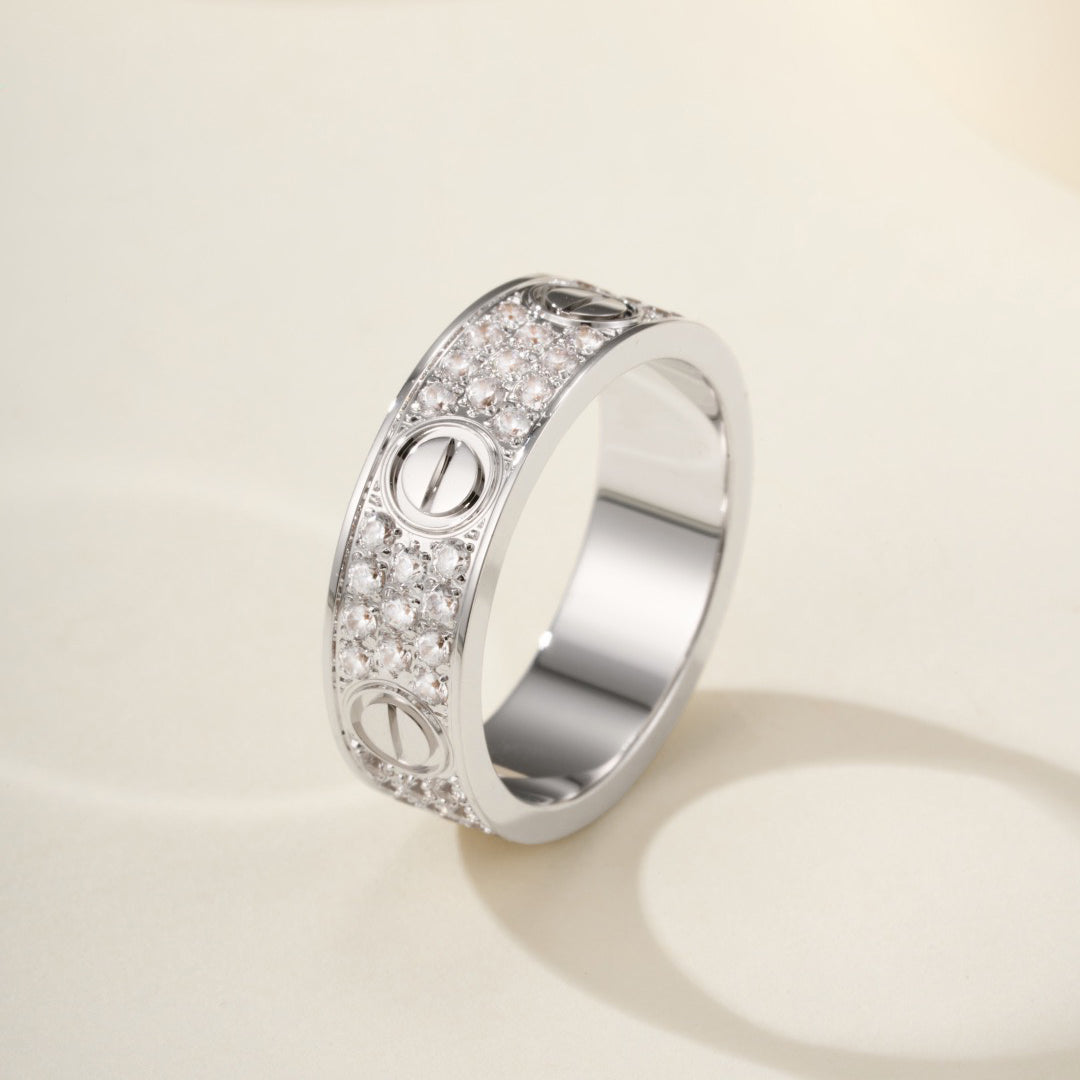 [Rose Tomorrow]LOVE RING 5.5MM DIAMONDS PAVED