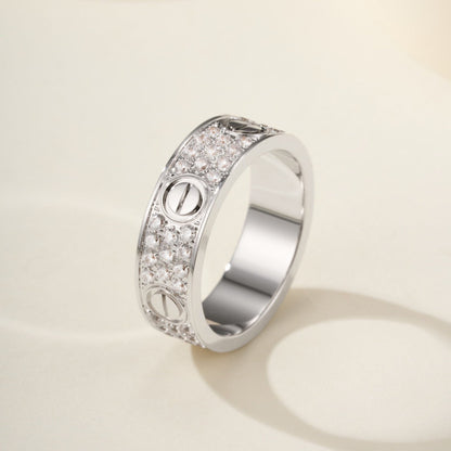 [Rose Tomorrow]LOVE RING 5.5MM DIAMONDS PAVED