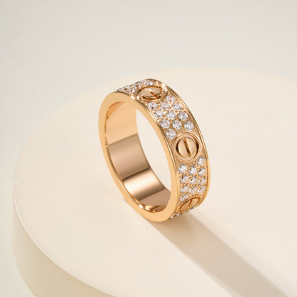 [Rose Tomorrow]LOVE RING 5.5MM DIAMONDS PAVED