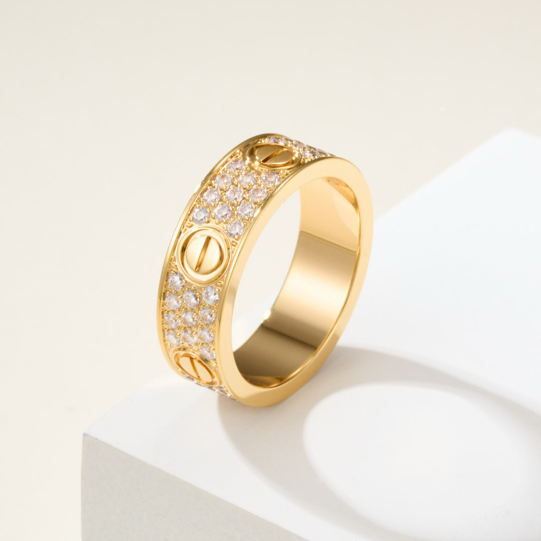 [Rose Tomorrow]LOVE RING 5.5MM DIAMONDS PAVED