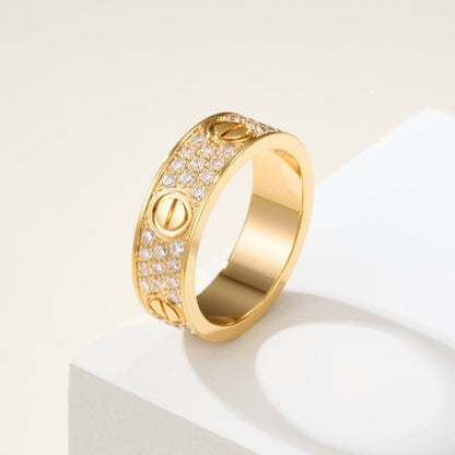 [Rose Tomorrow]LOVE RING 5.5MM DIAMONDS PAVED