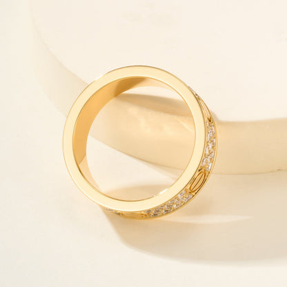 [Rose Tomorrow]LOVE RING 5.5MM DIAMONDS PAVED