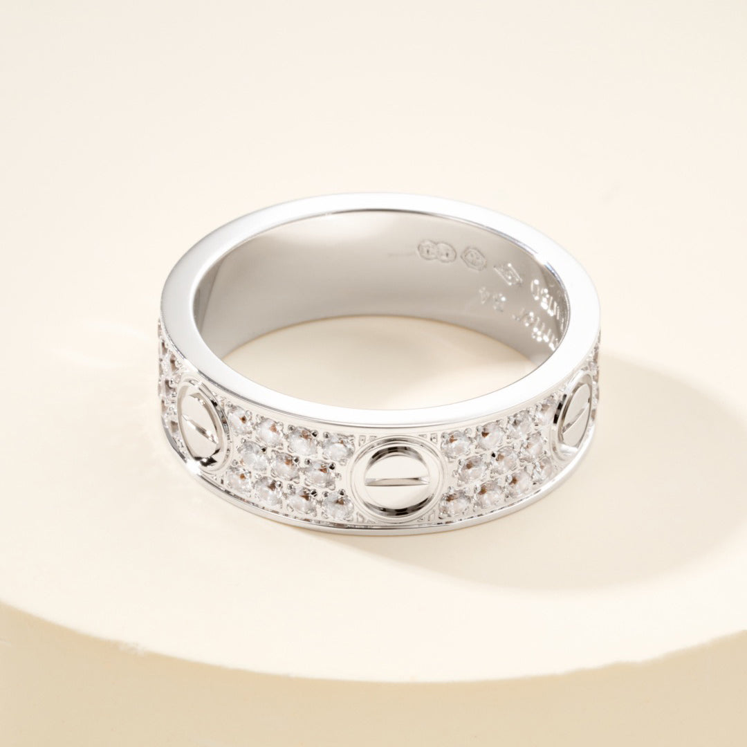 [Rose Tomorrow]LOVE RING 5.5MM DIAMONDS PAVED