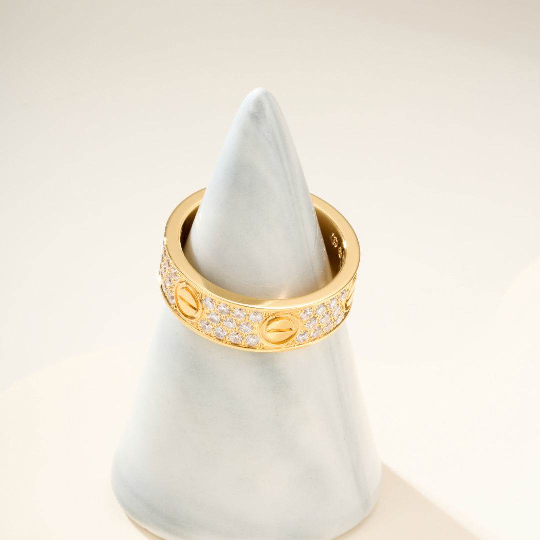 [Rose Tomorrow]LOVE RING 5.5MM DIAMONDS PAVED
