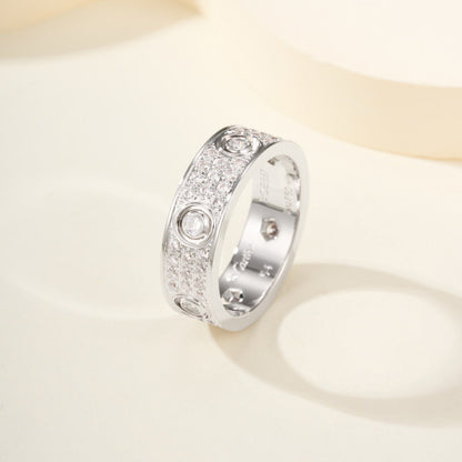 [Rose Tomorrow]LOVE 5.5MM FULL-PAVE 6-DIAMOND RING