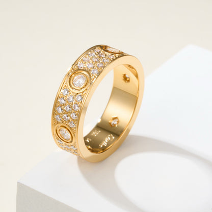 [Rose Tomorrow]LOVE 5.5MM FULL-PAVE 6-DIAMOND RING
