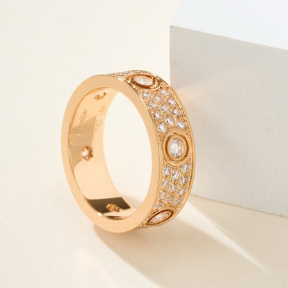 [Rose Tomorrow]LOVE 5.5MM FULL-PAVE 6-DIAMOND RING